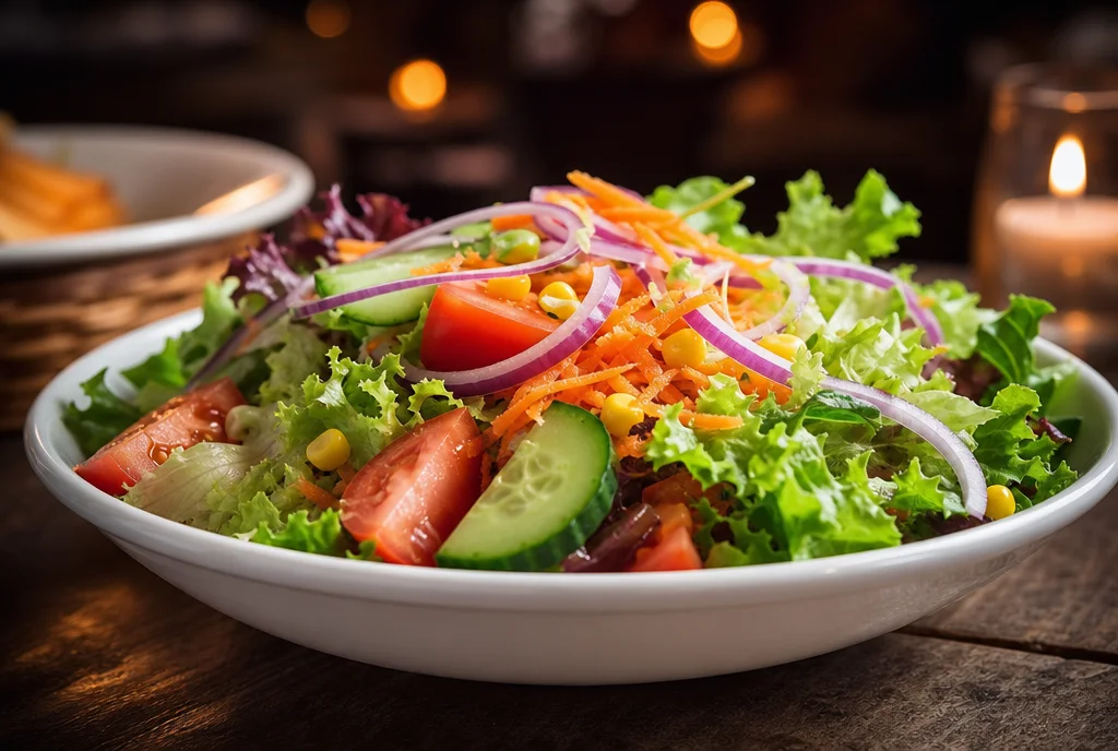 Frischer gemischter Salat in der weißen Schale